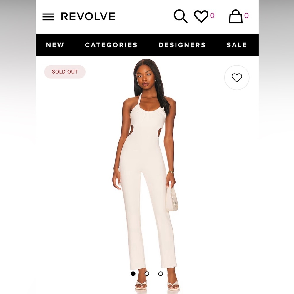 Revolve lovers and friends ivory jumpsuit (NWT)